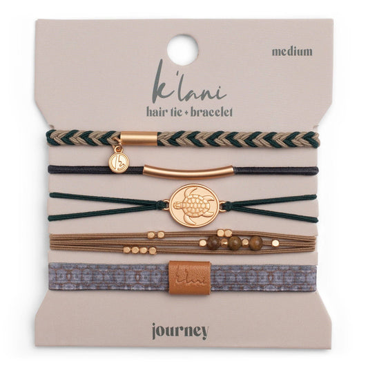 "Journey" Green Sea Turtle Hair Tie Bracelets 