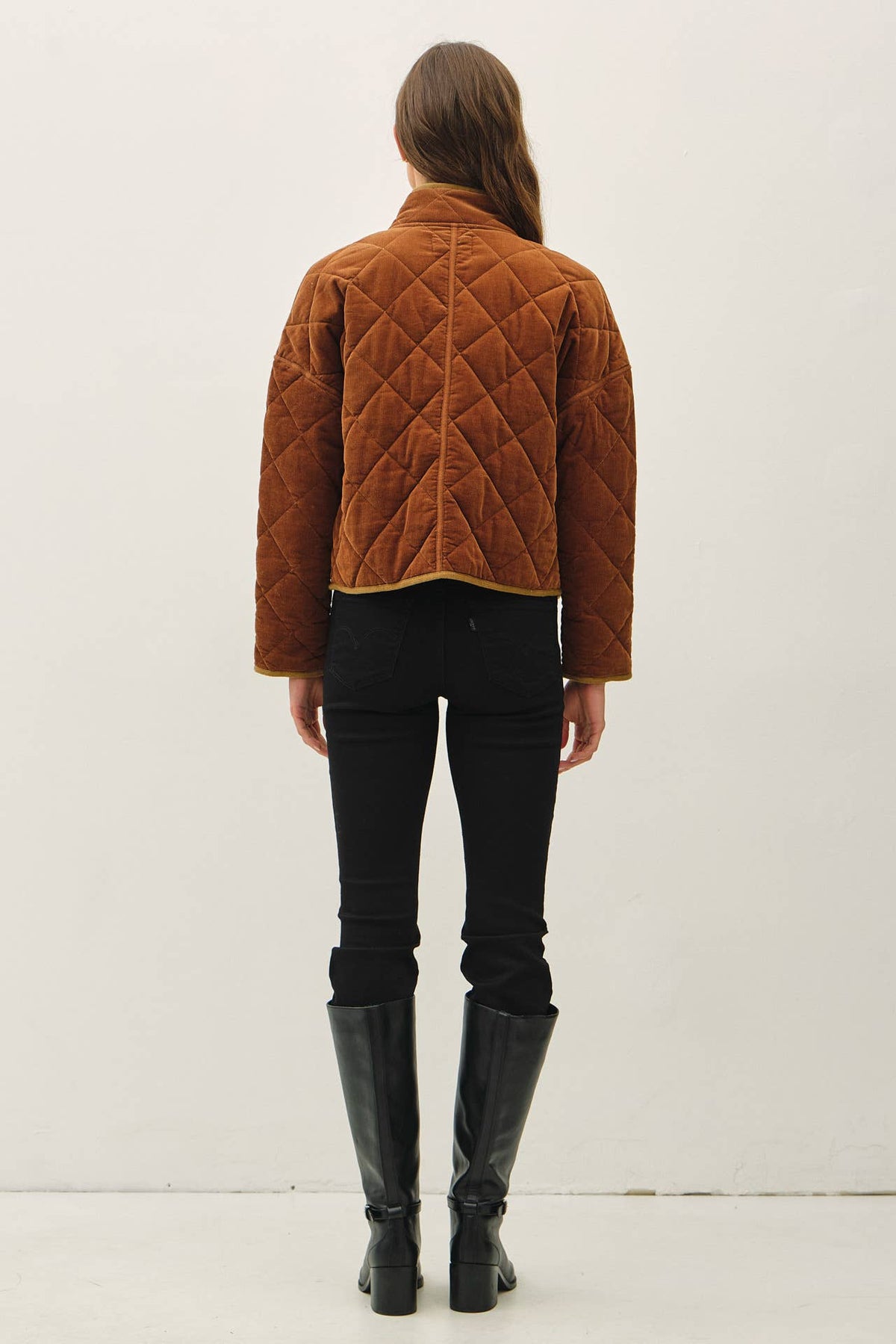 Quilted Corduroy Cropped Jacket