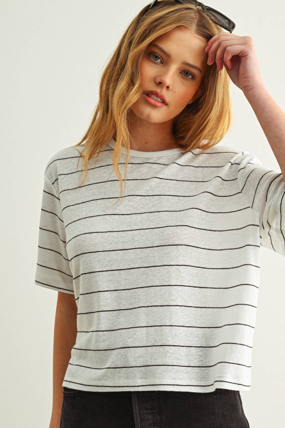 Perfectly Boxy Striped Tee 