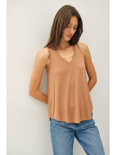 Load image into Gallery viewer, Toffee Simple V-Neck Tank
