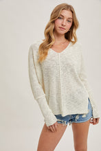Load image into Gallery viewer, Ivory Sheer Loose-Fit Pullover 
