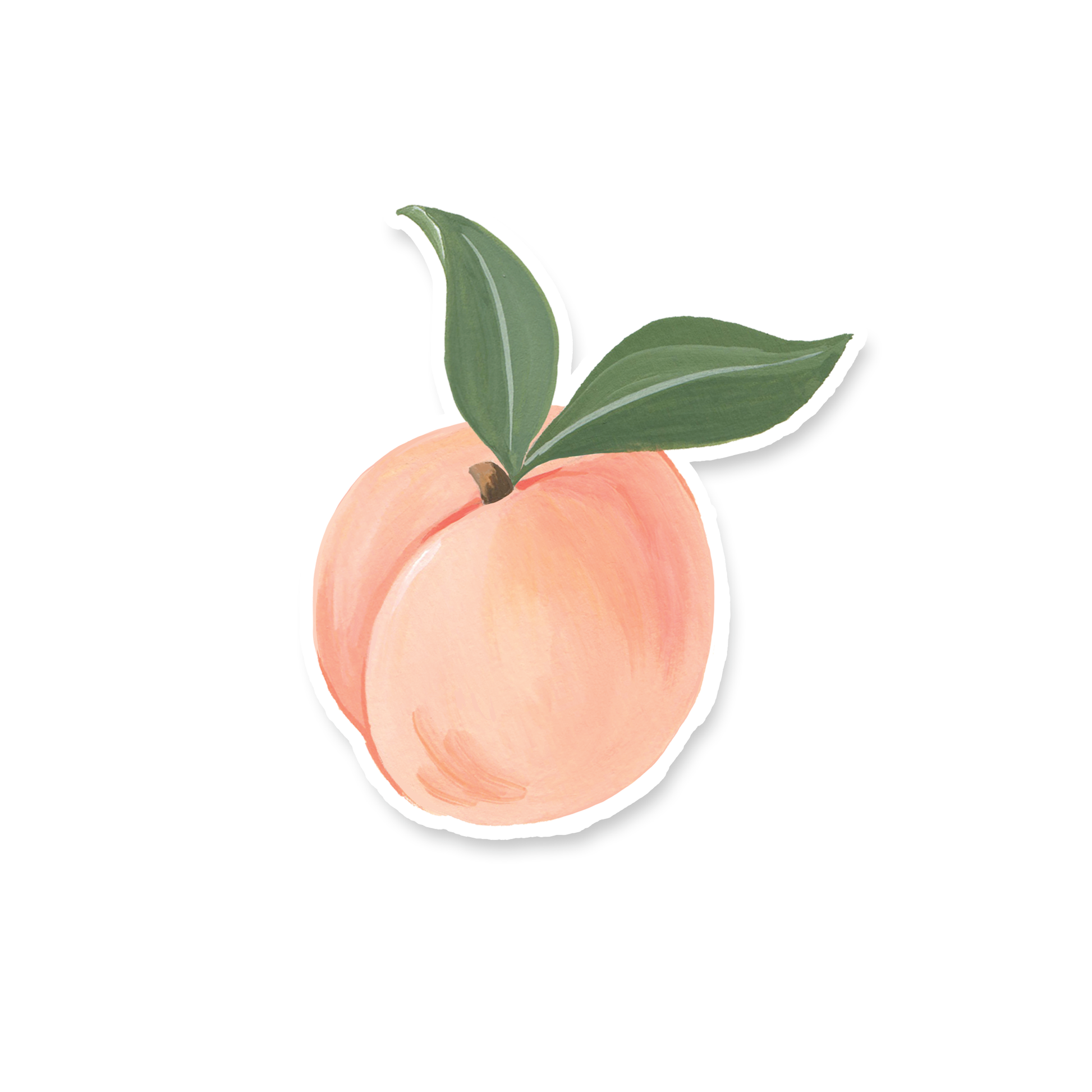 Peach Vinyl Sticker 