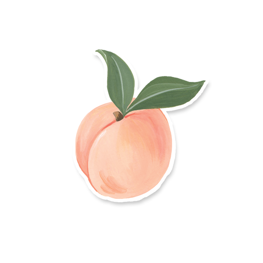Peach Vinyl Sticker 