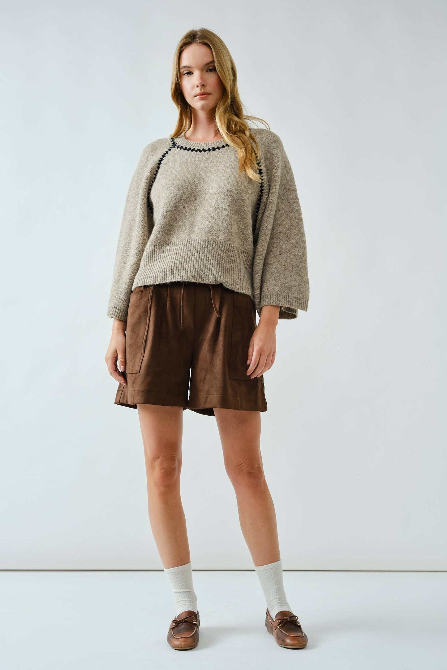 Zig Zag Contrast Fall Sweater