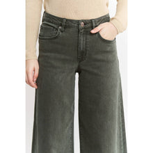 Load image into Gallery viewer, High Rise Wide Leg Black Washed Denim Jeans
