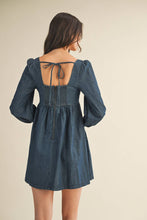Load image into Gallery viewer, Square Neck Denim Dress
