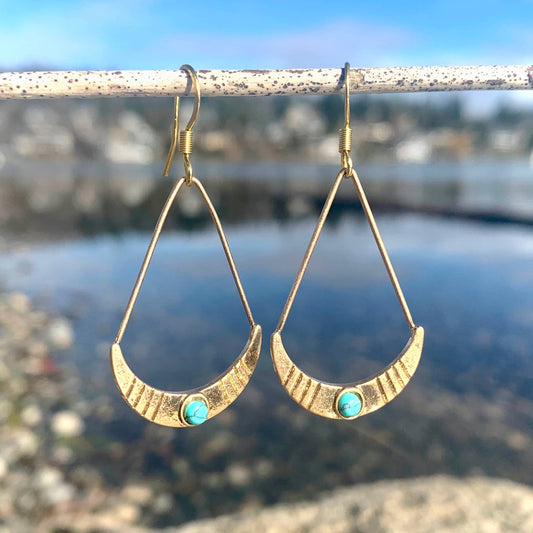 Crescent Hoop Earrings
