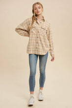 Load image into Gallery viewer, Natural Plaid Shacket
