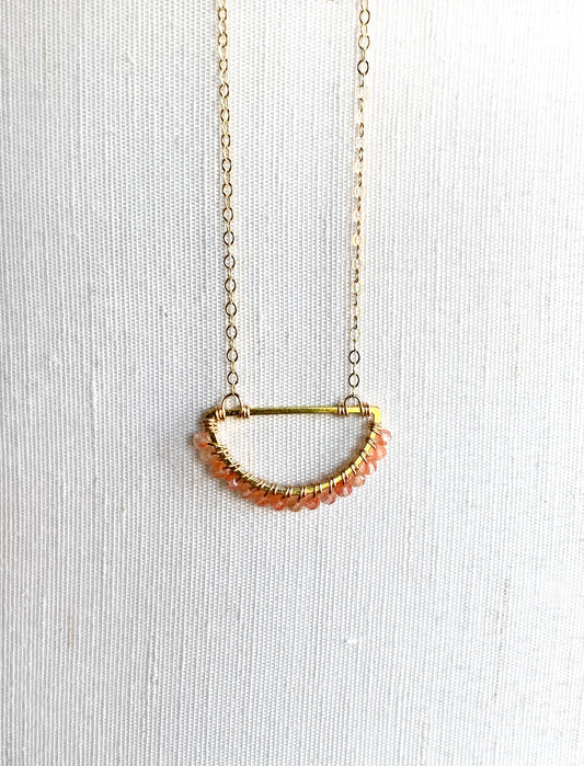 Sunstone Pendant Necklace | Dainty Necklace