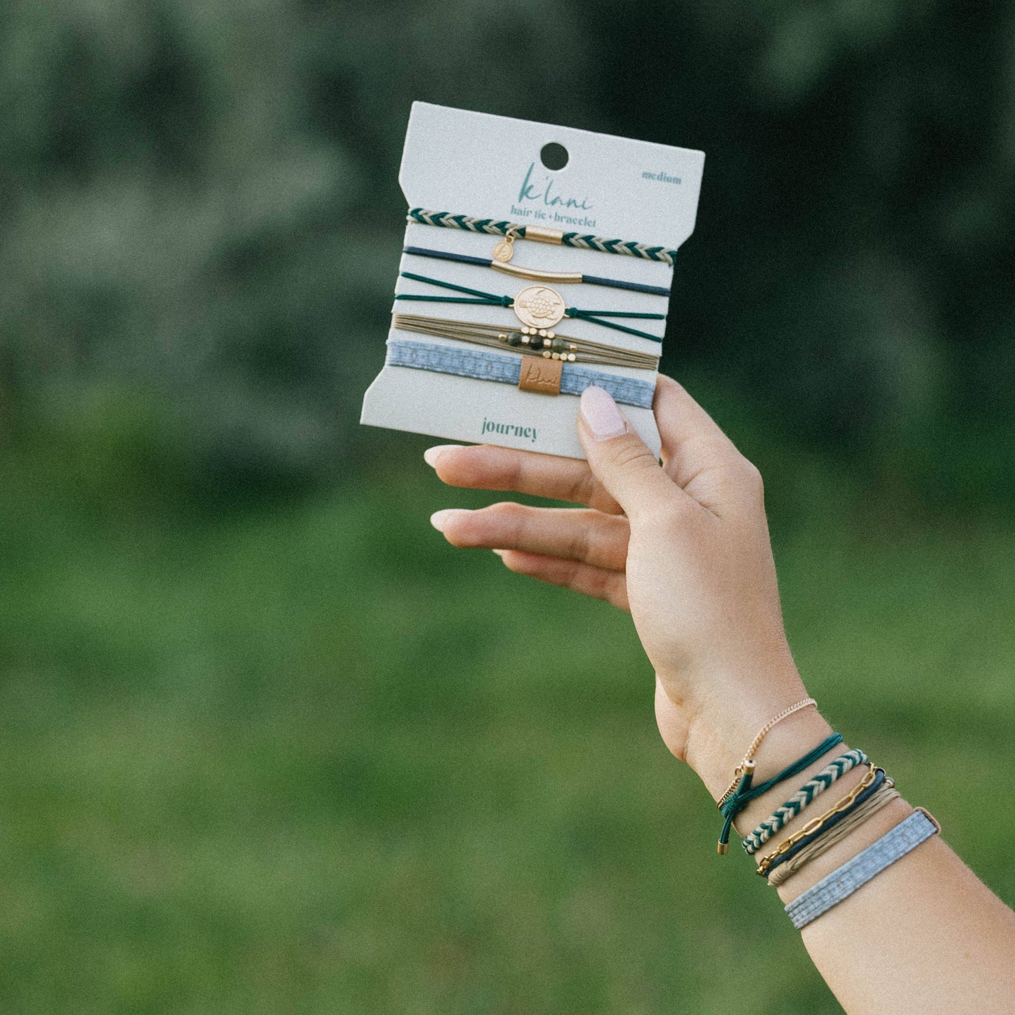 "Journey" Green Sea Turtle Hair Tie Bracelets 