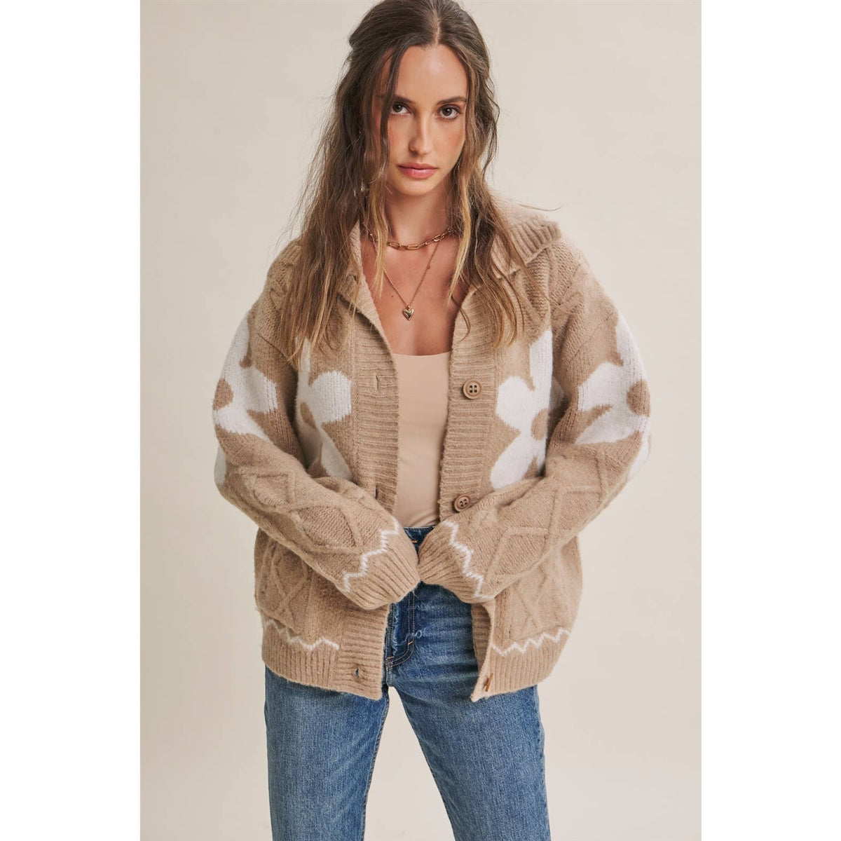 French Cotton Floral Cardigan