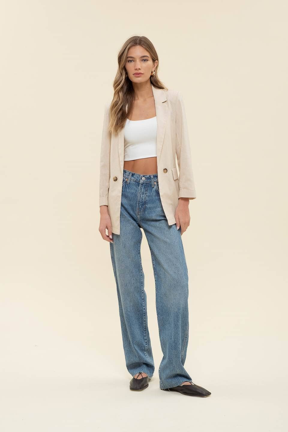 Tailored Blazer-3/4 sleeve