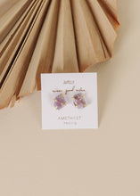 Load image into Gallery viewer, Gemstone Prong - Amethyst - Gold Earrings

