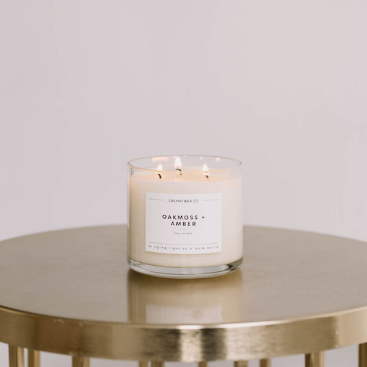 14.9 oz Oakmoss & Amber Calyan Candle 