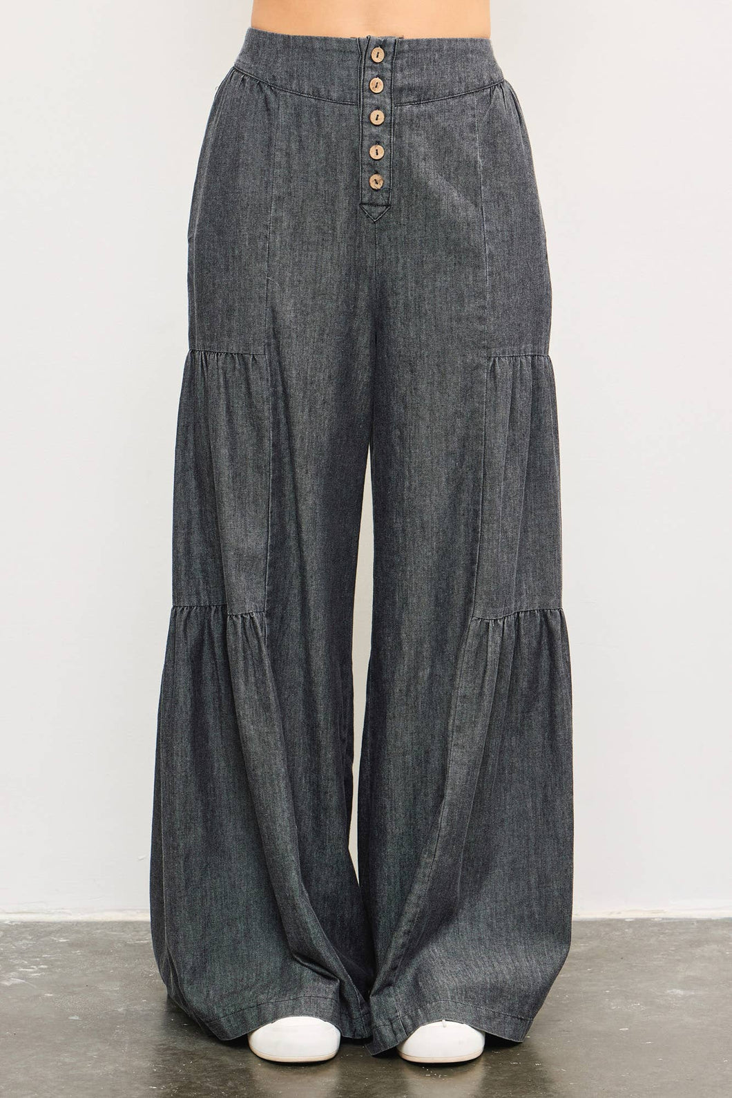 Tiered Wide Leg Pants