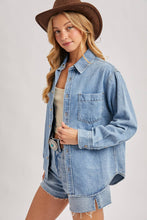 Load image into Gallery viewer, Oversized Denim Shacket

