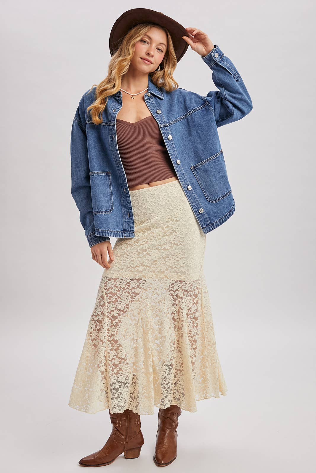 Oversized Denim Shacket 