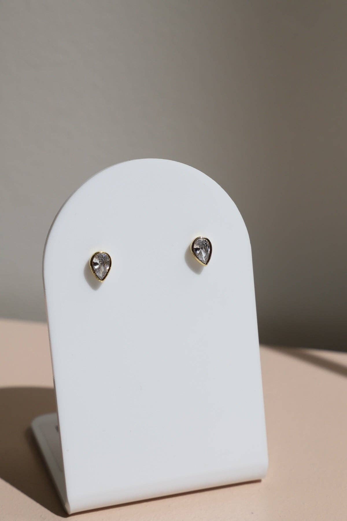 Goldie Pear Stud Earrings