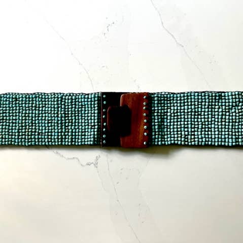 Turquoise Hand Loomed Beaded Belt Erik & Mike