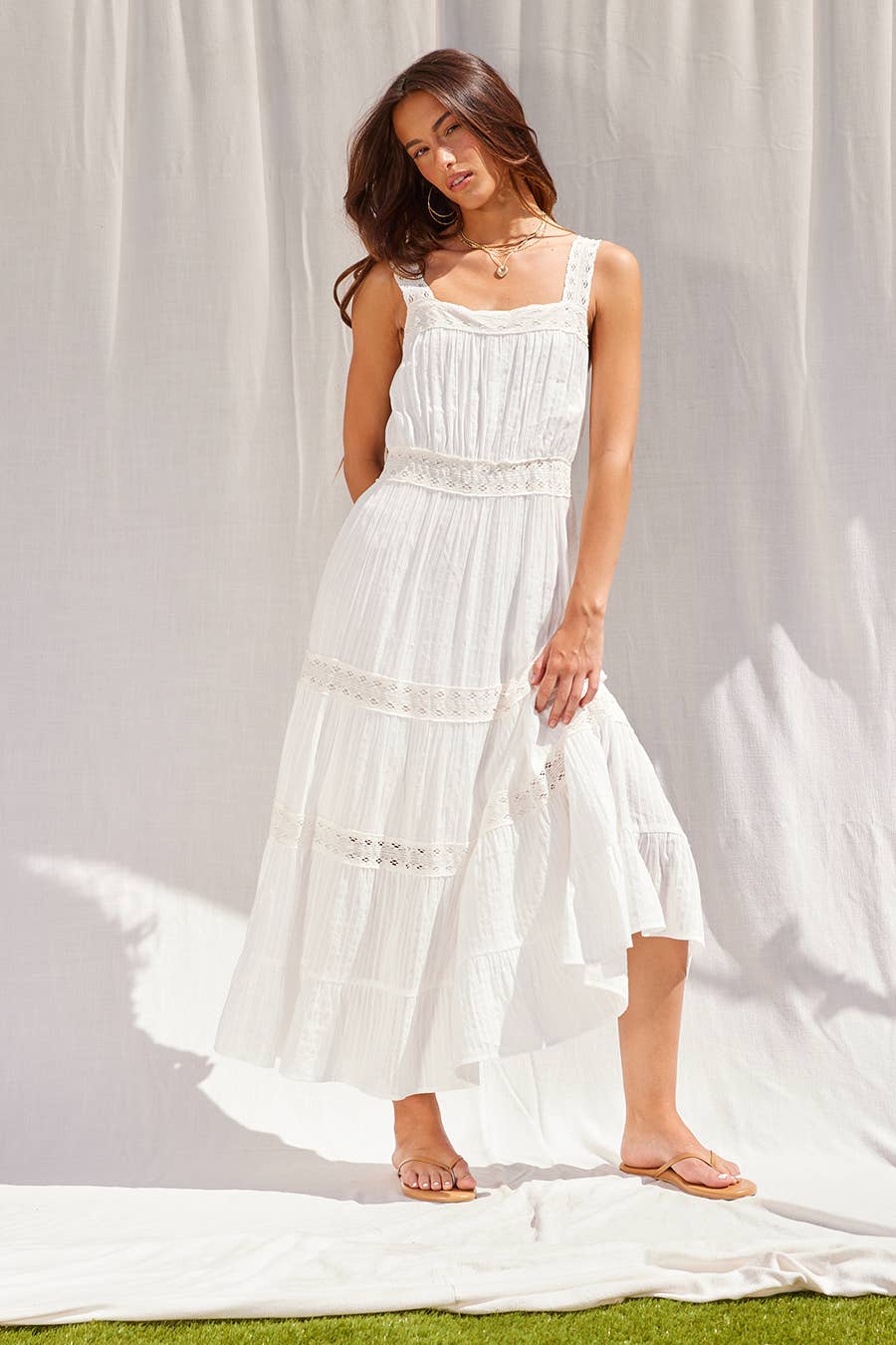 Lace Tiered Dress