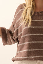 Load image into Gallery viewer, Striped 3/4 Sleeve Sweater
