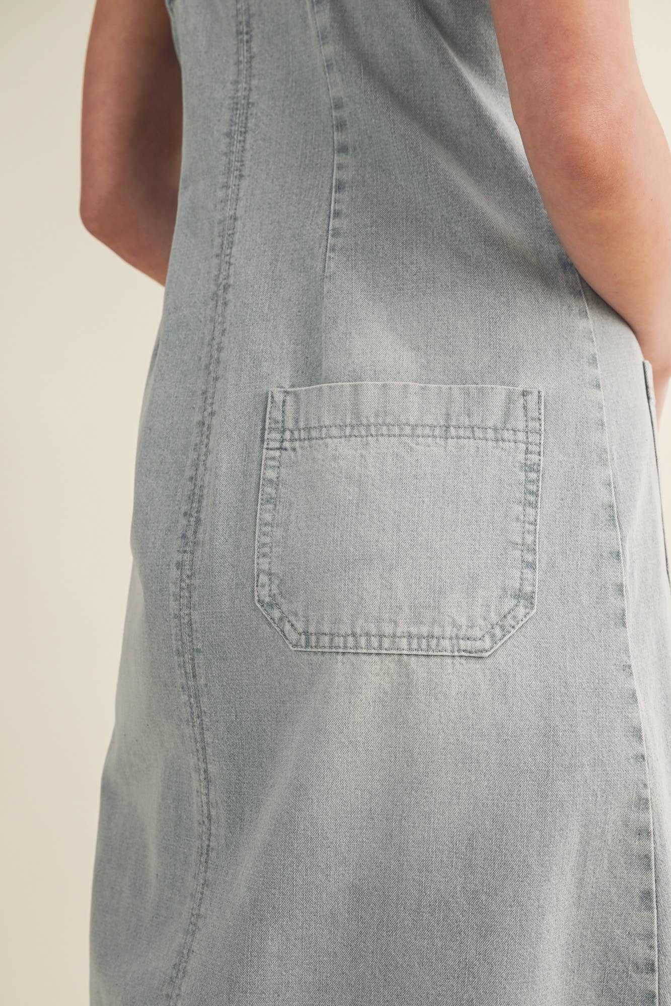 Structured Apron Neck A-Line Dress