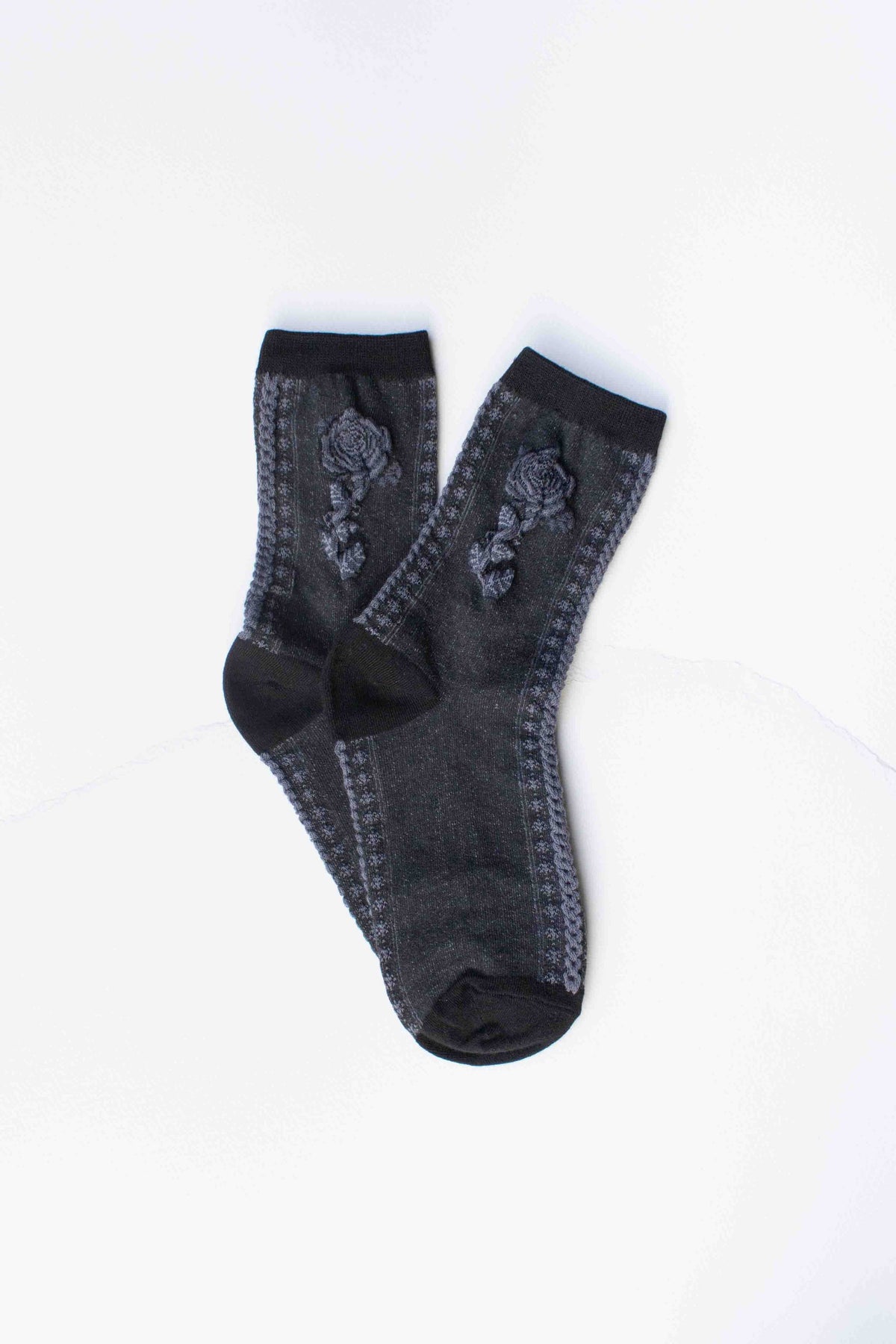 Rose Cotton Blend Socks