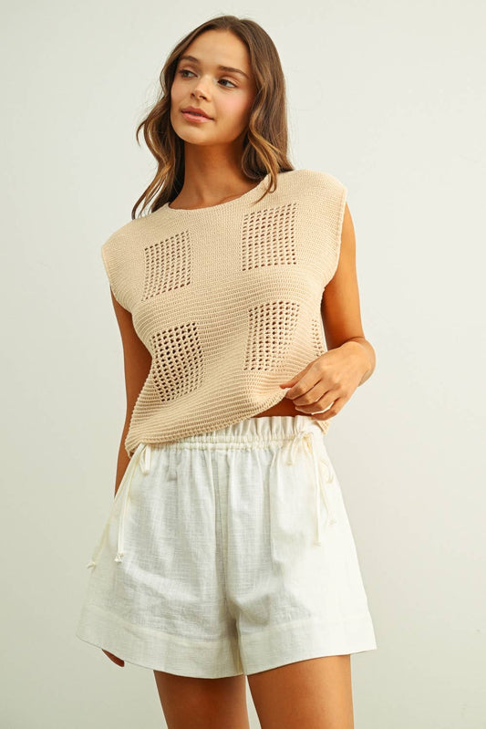 Round Neck Crochet Top