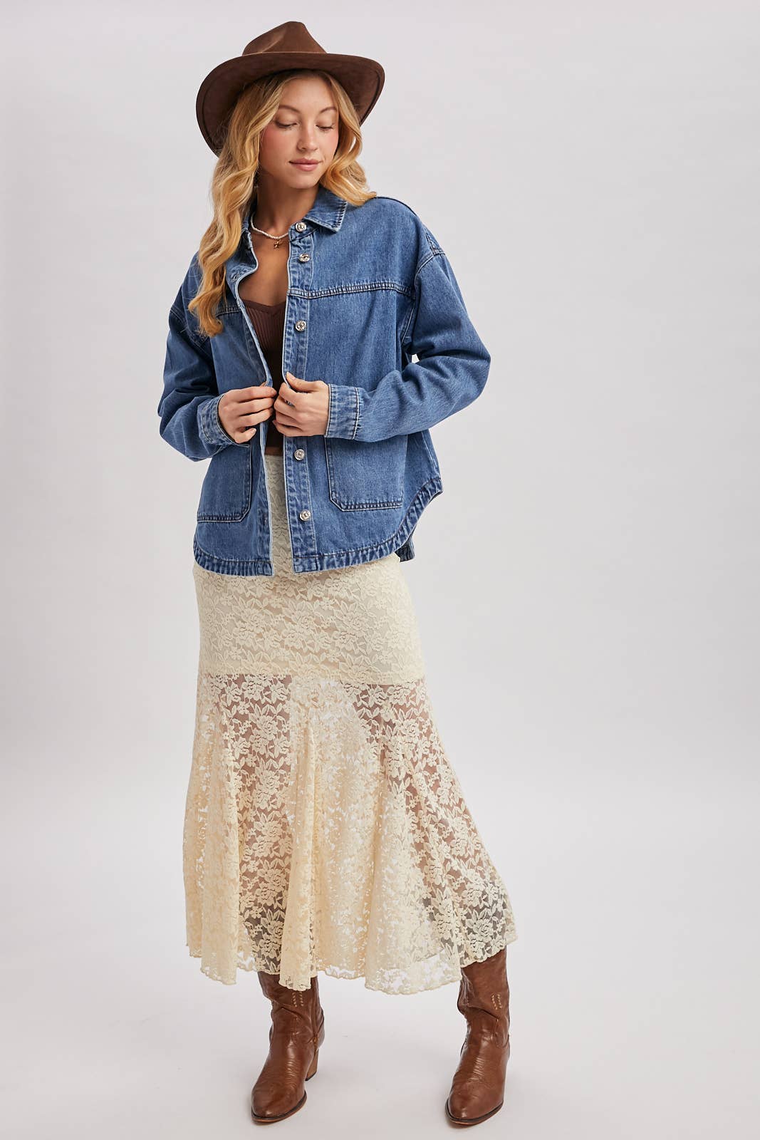 Oversized Denim Shacket 