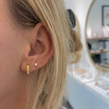 Load image into Gallery viewer, Textured Gold Huggies
