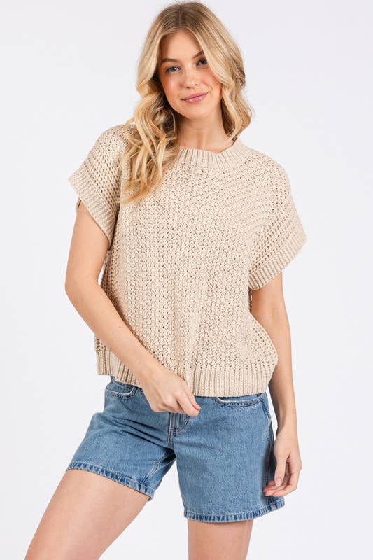 Boxy Oversized Sweater Vest