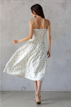 Load image into Gallery viewer, Blue Floral Midi Dress
