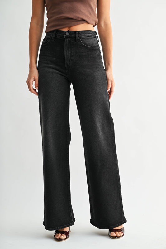Full Length Palazzo Jean - Washed Black