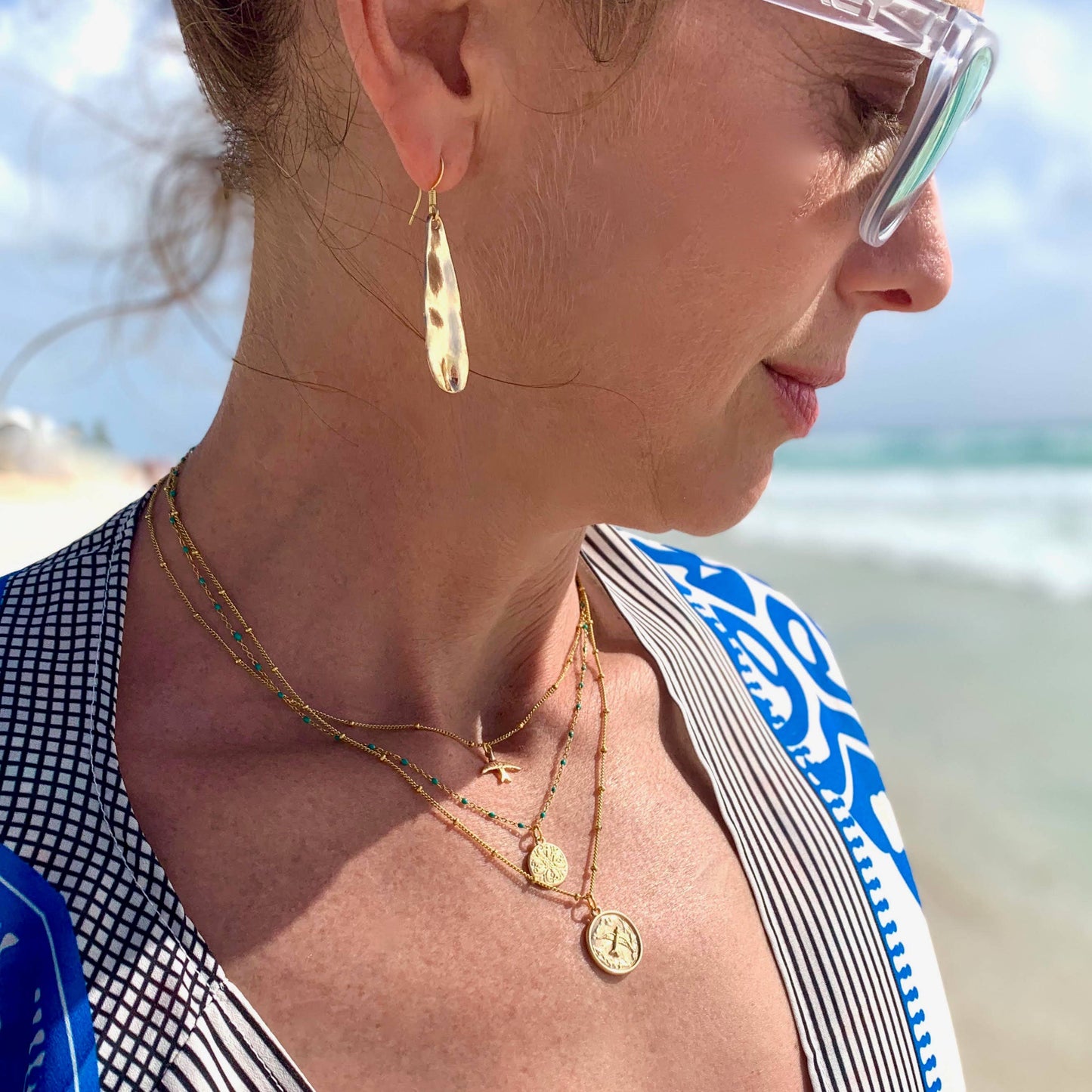 Wavy Drop Earrings
