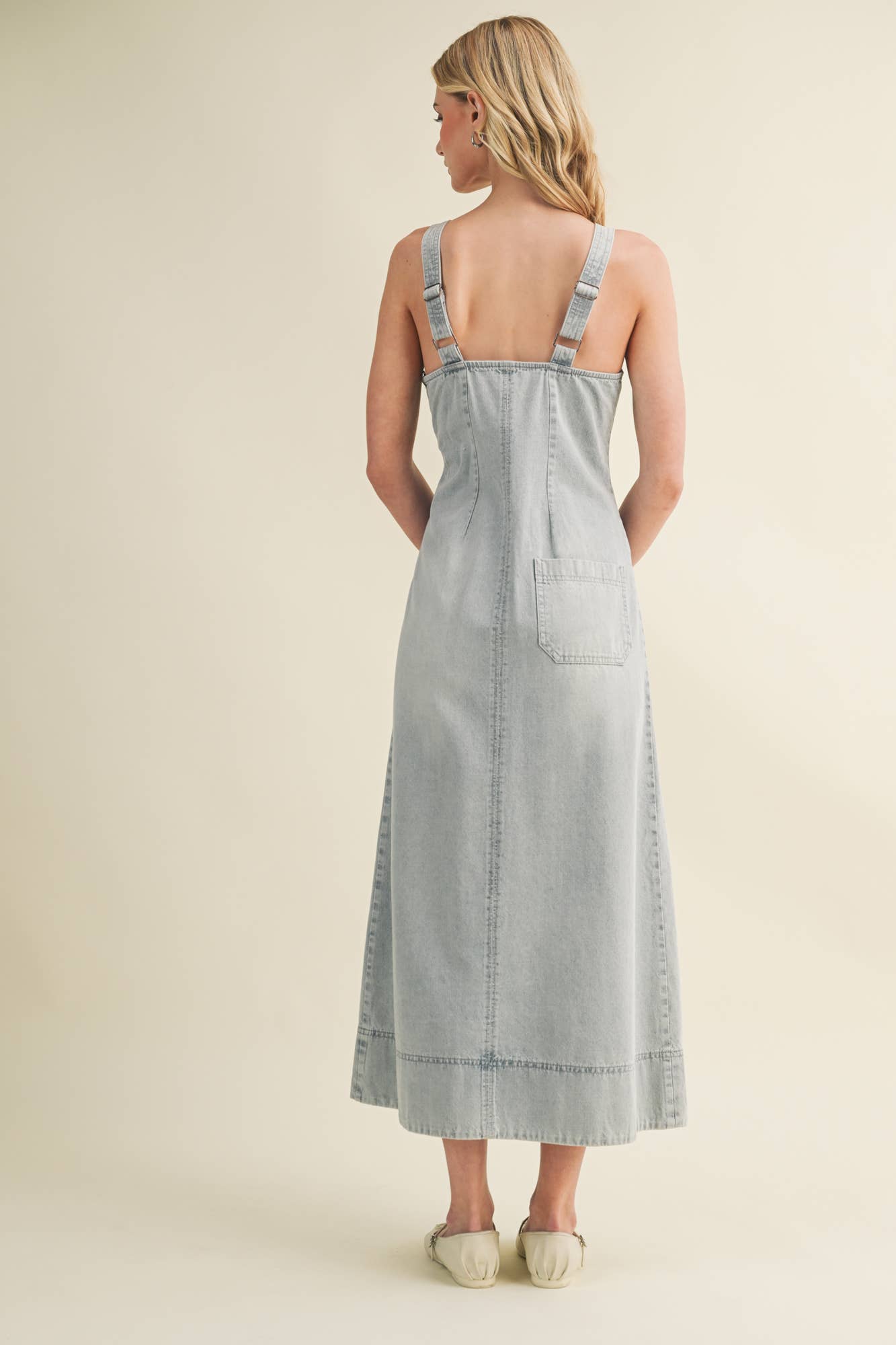 Structured Apron Neck A-Line Dress