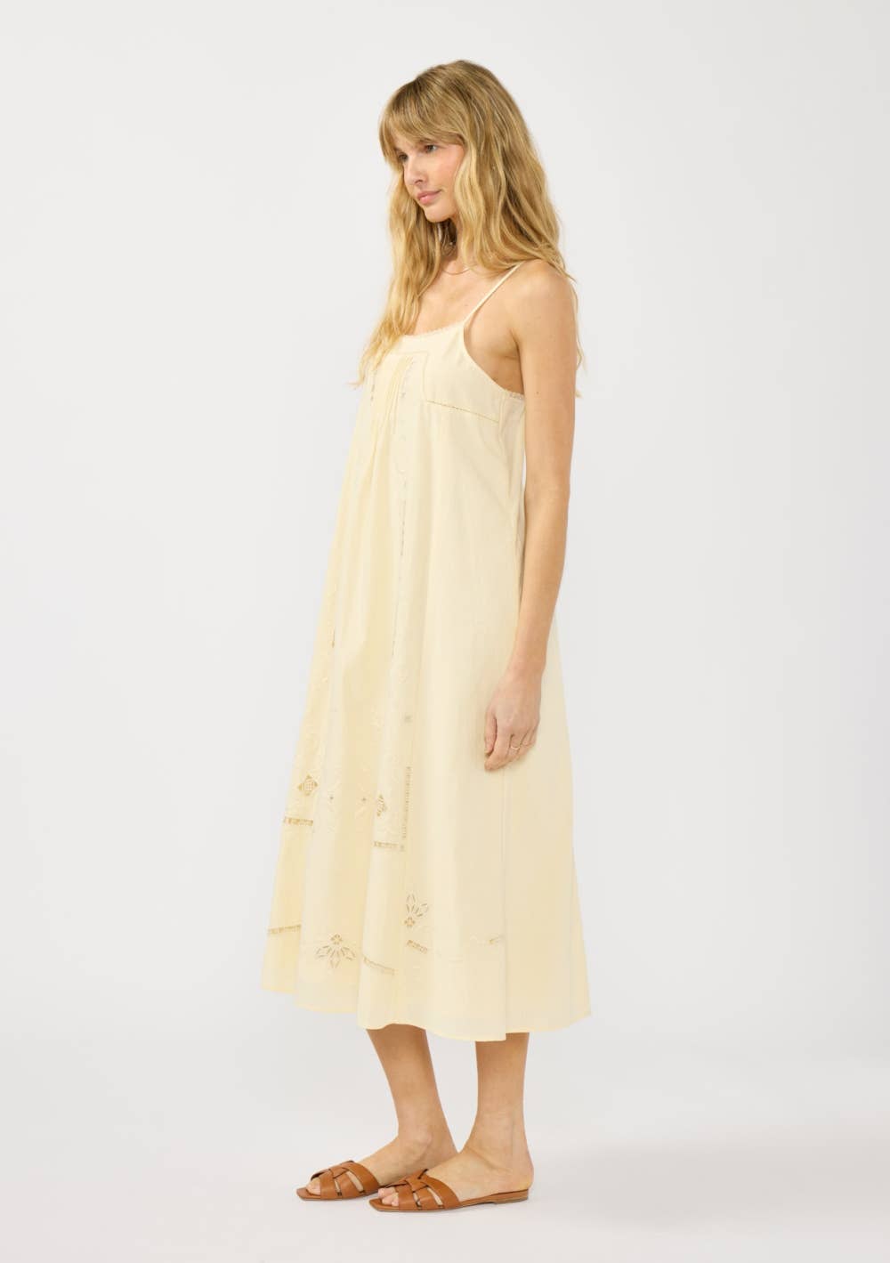 Spaghetti Strap Lace Cutout Maxi Dress 