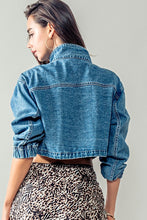 Load image into Gallery viewer, Cropped Drawstring Hem Jacket
