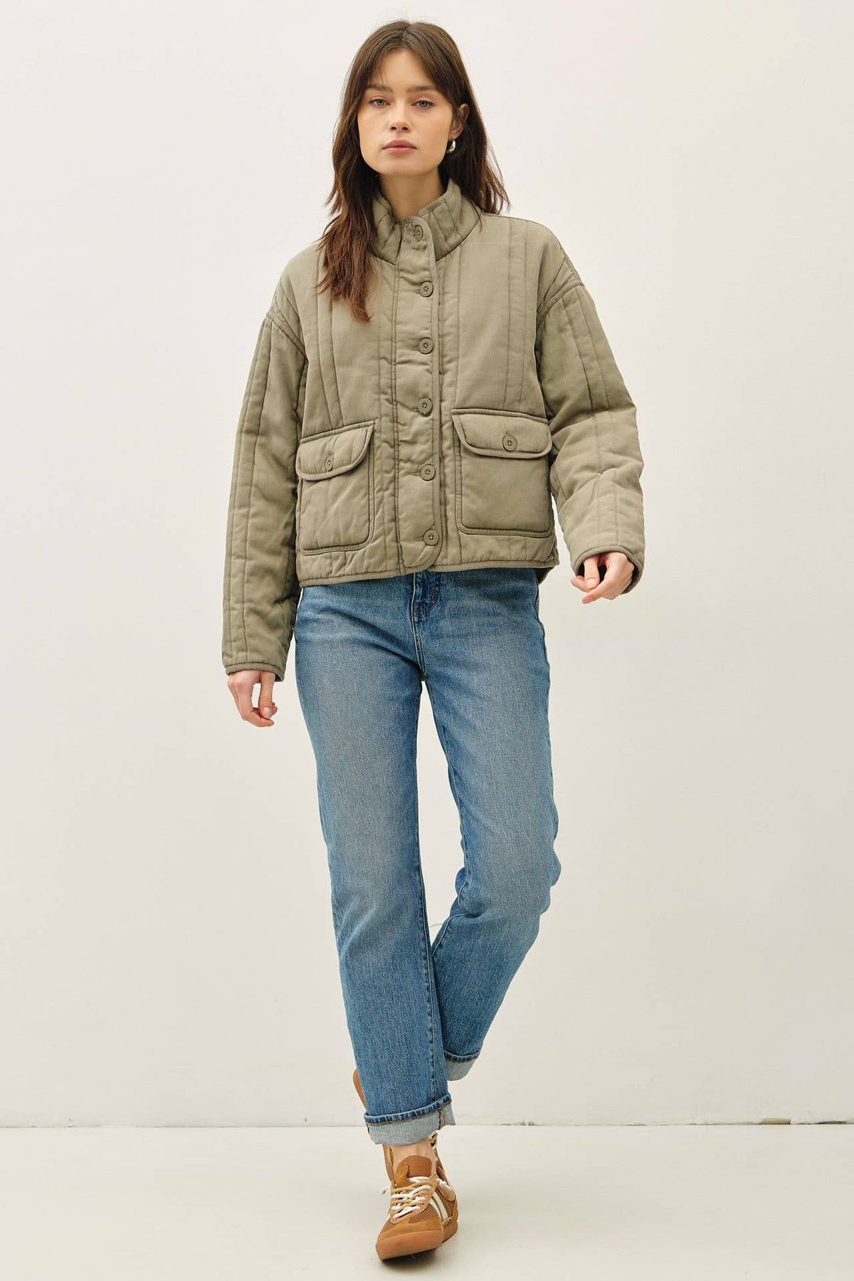 Olive Quilted Jacket
