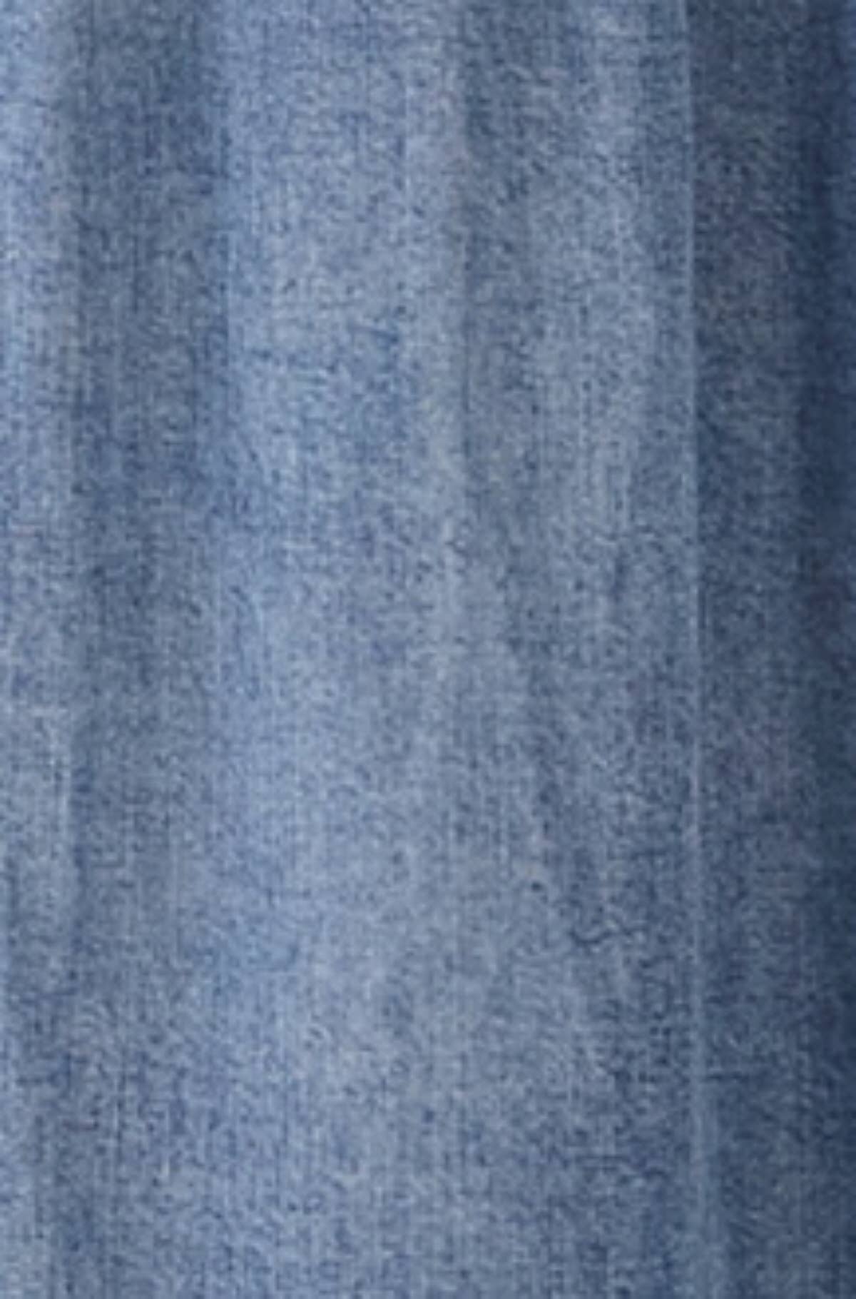 Washed Denim Tiered Maxi Skirt