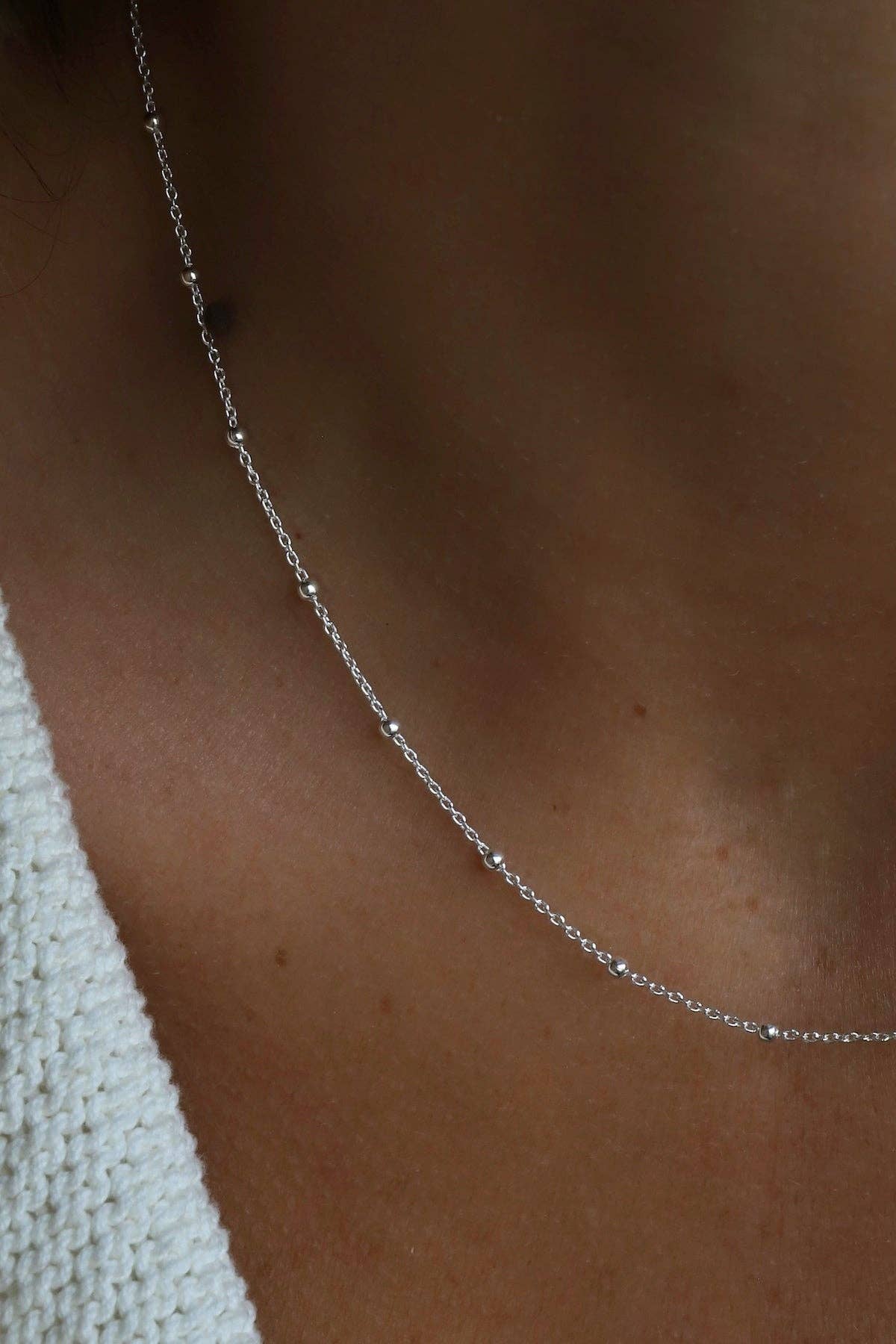 Sterling Silver Satellite Chain Necklace