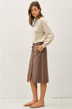 Load image into Gallery viewer, Cocoa Button Up Skirt
