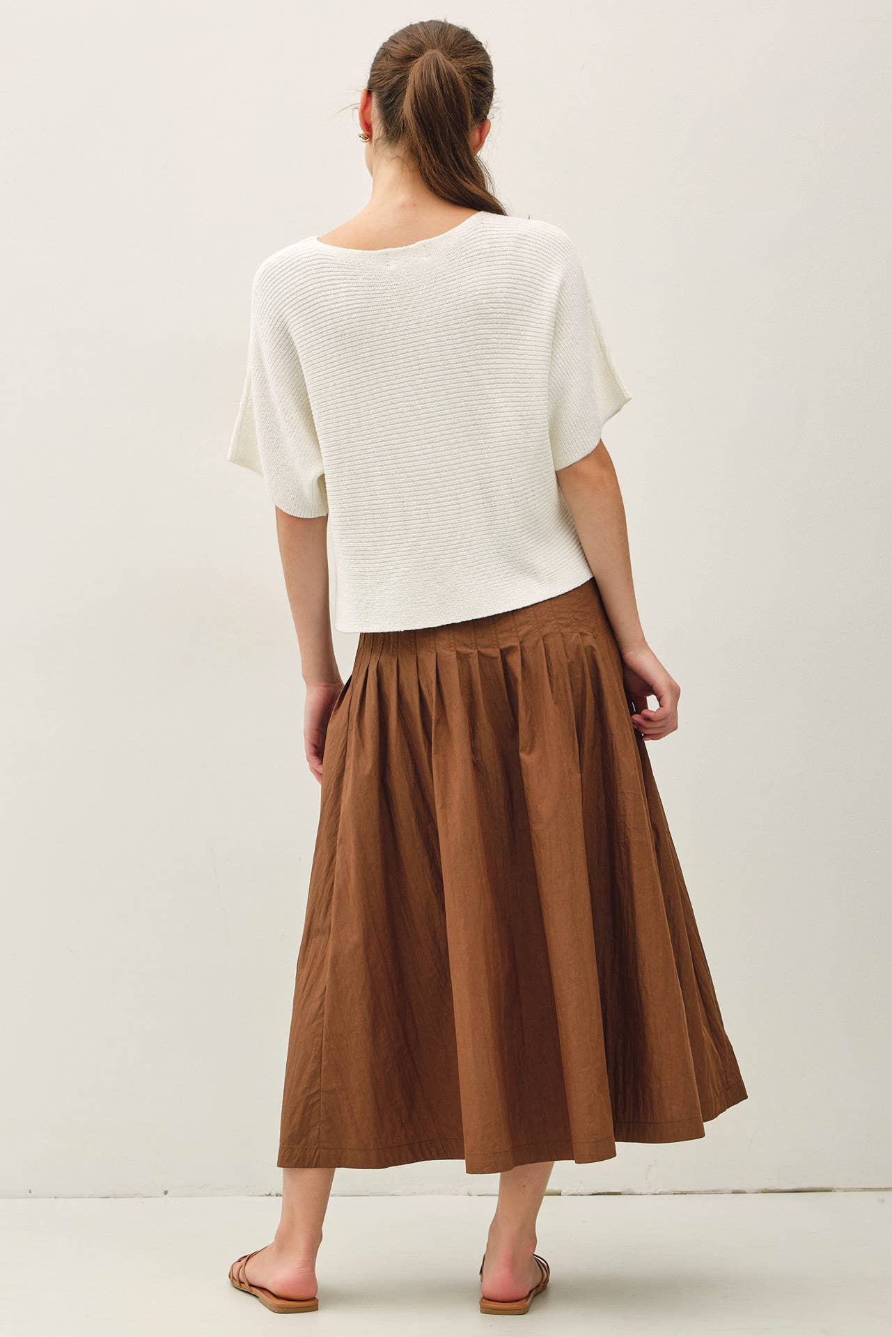 Pleated Midi Skirt