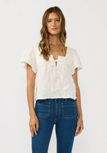 Load image into Gallery viewer, Square Neck Puff Sleeve Gauze Top
