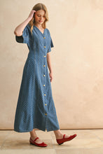 Load image into Gallery viewer, Denim Polka Dot Dress

