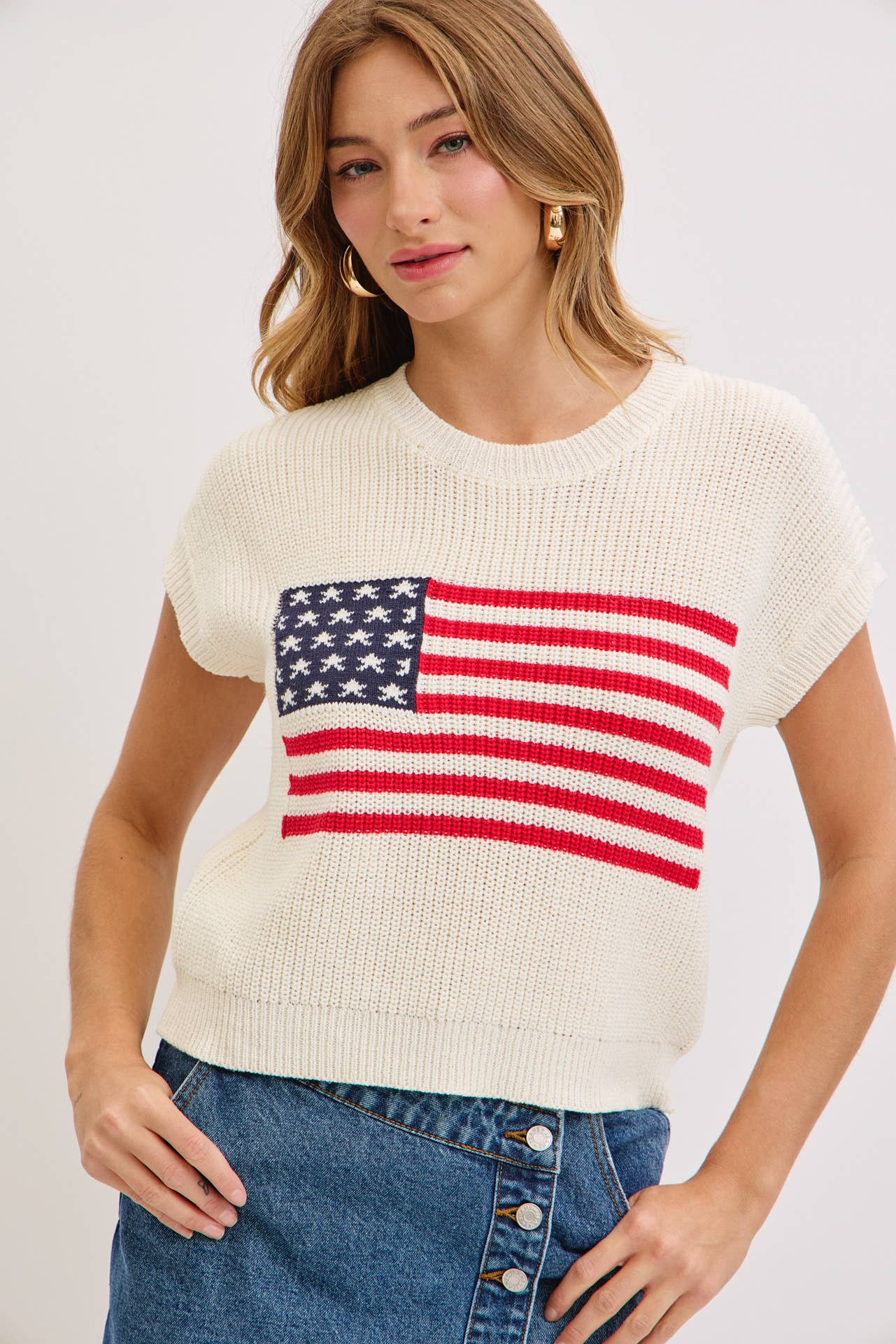 Stars & Stripes American Flag Sweater