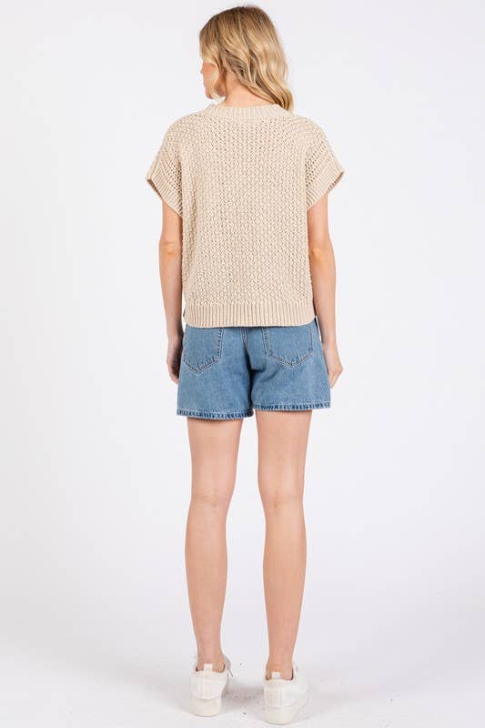 Boxy Oversized Sweater Vest