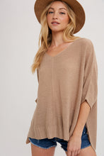 Load image into Gallery viewer, Taupe Dolman Sleeved Knit Pullover
