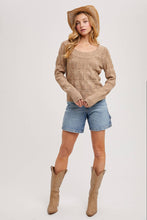 Load image into Gallery viewer, Lace Back Knit Pullover
