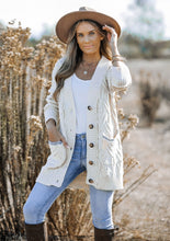 Load image into Gallery viewer, Oversized Cable Knit Button Up Cardigan
