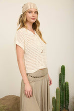 Load image into Gallery viewer, Lace Up Neck Crochet Top
